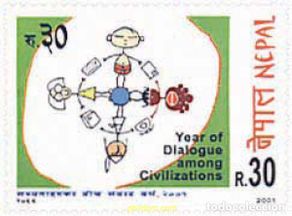 Timbres: 91681 MNH NEPAL 2001 AÑO INTERNACIONAL DEL DIALOGO ENTRE CIVILIZACIONES